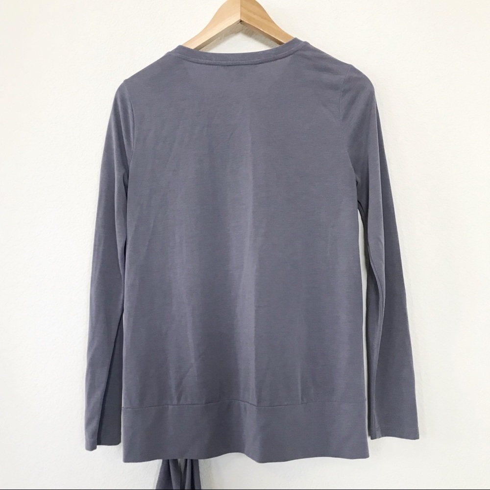 Banana Republic LS front tie sand wash top sz S - Picture 4 of 7